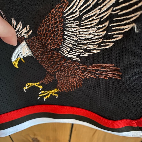 Pacsun black Eagle Embroidered Men's Shorts - Picture 3 of 4